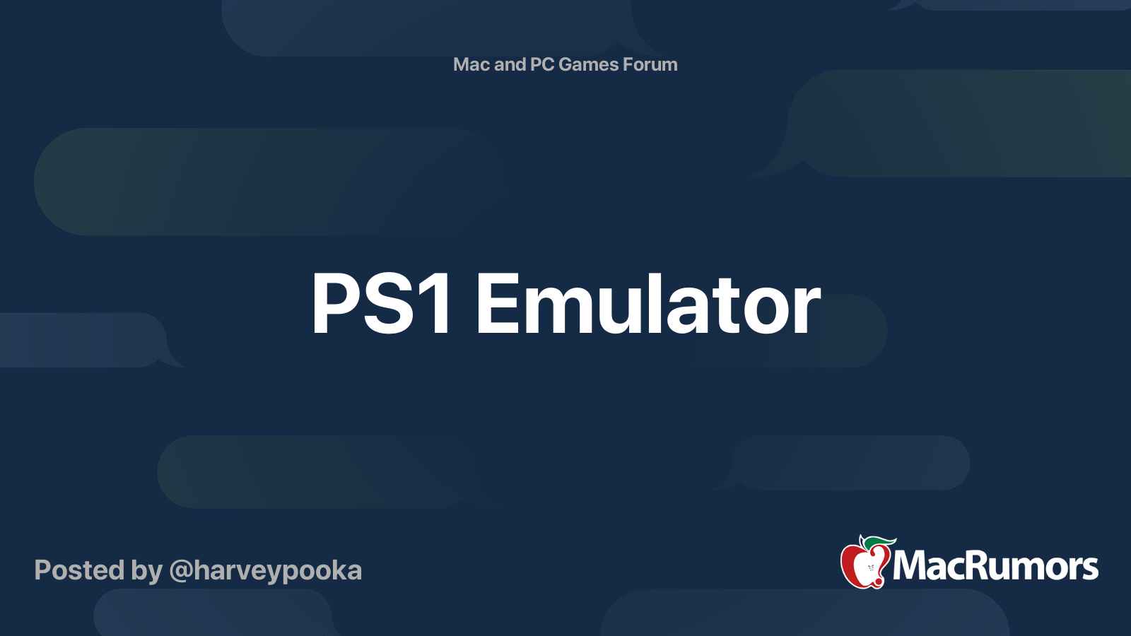 PS1 Emulator | MacRumors Forums