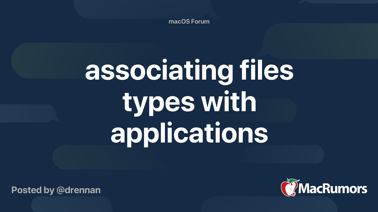 associating files types with applications | MacRumors Forums