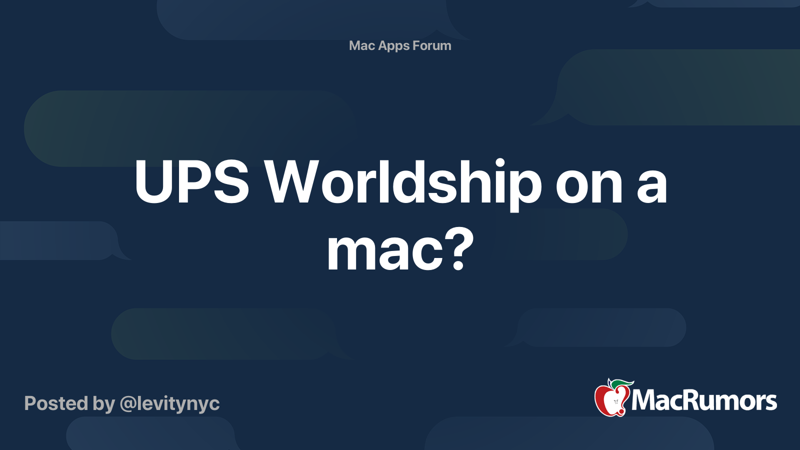 ups worldship mac