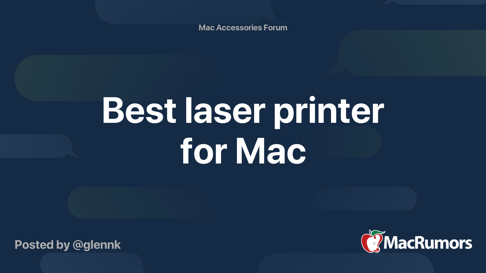 Best laser printer for Mac MacRumors Forums