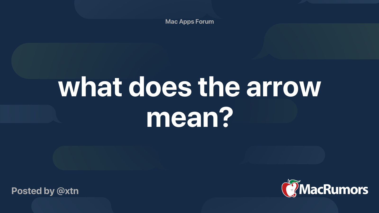 what does the arrow mean? MacRumors Forums