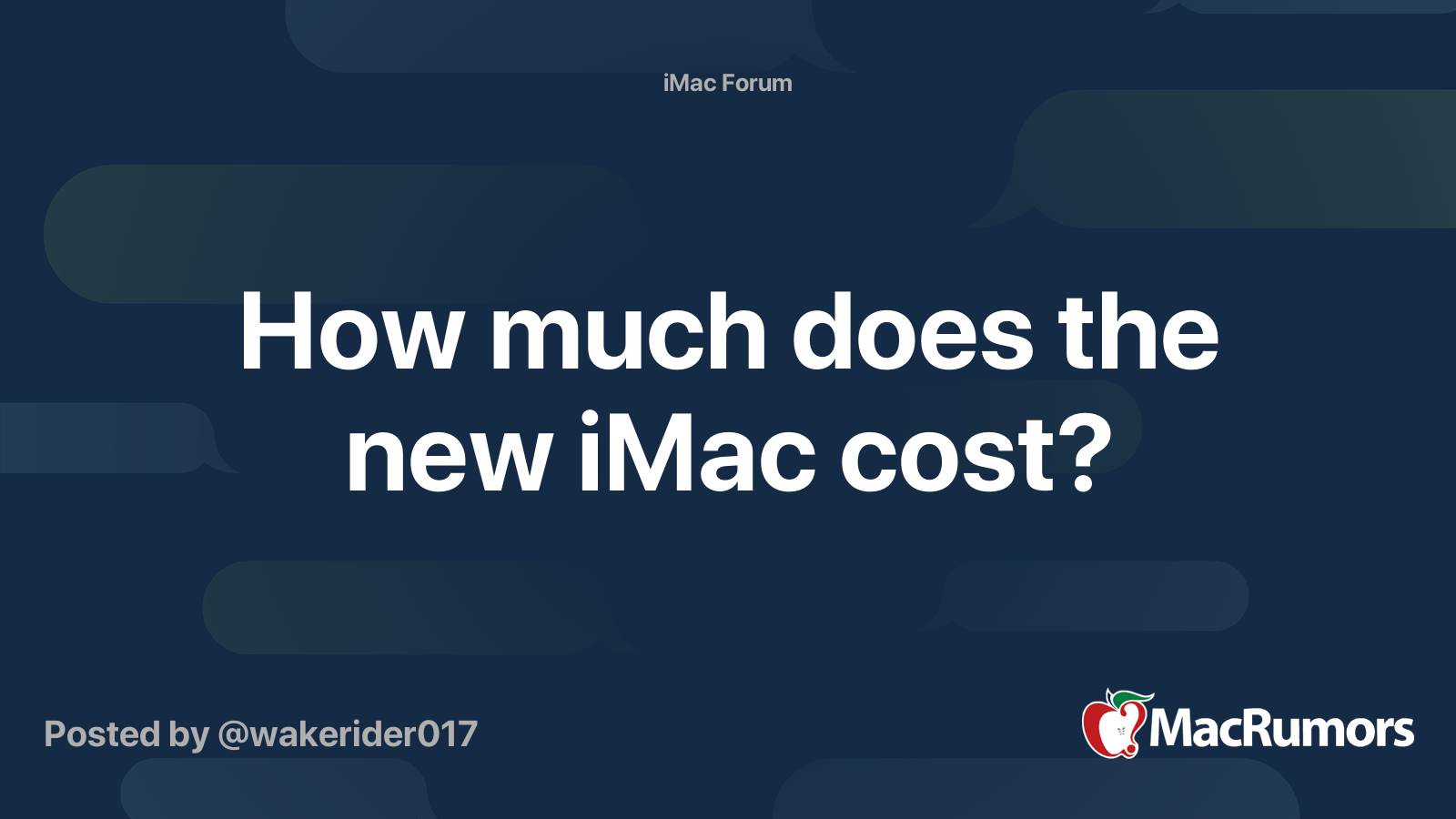 How much does the new iMac cost? | MacRumors Forums How Much Does It Cost To Ship An Imac