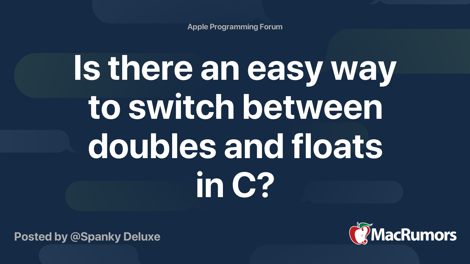 Is there an easy way to switch between doubles and floats in C