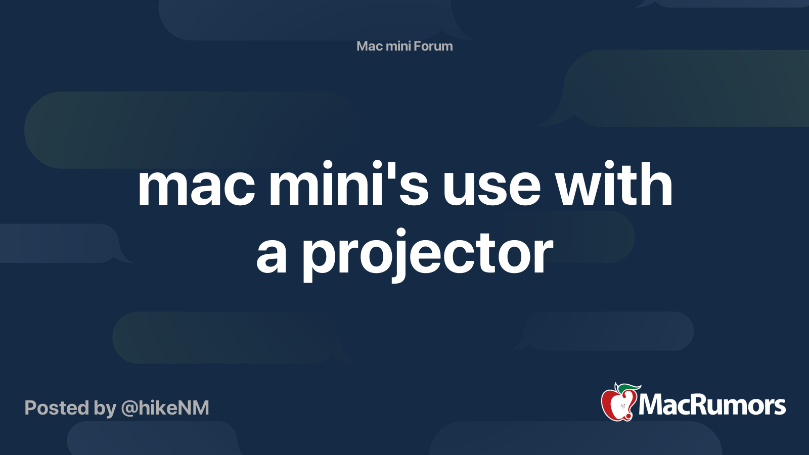 Mac Mini S Use With A Projector Macrumors Forums