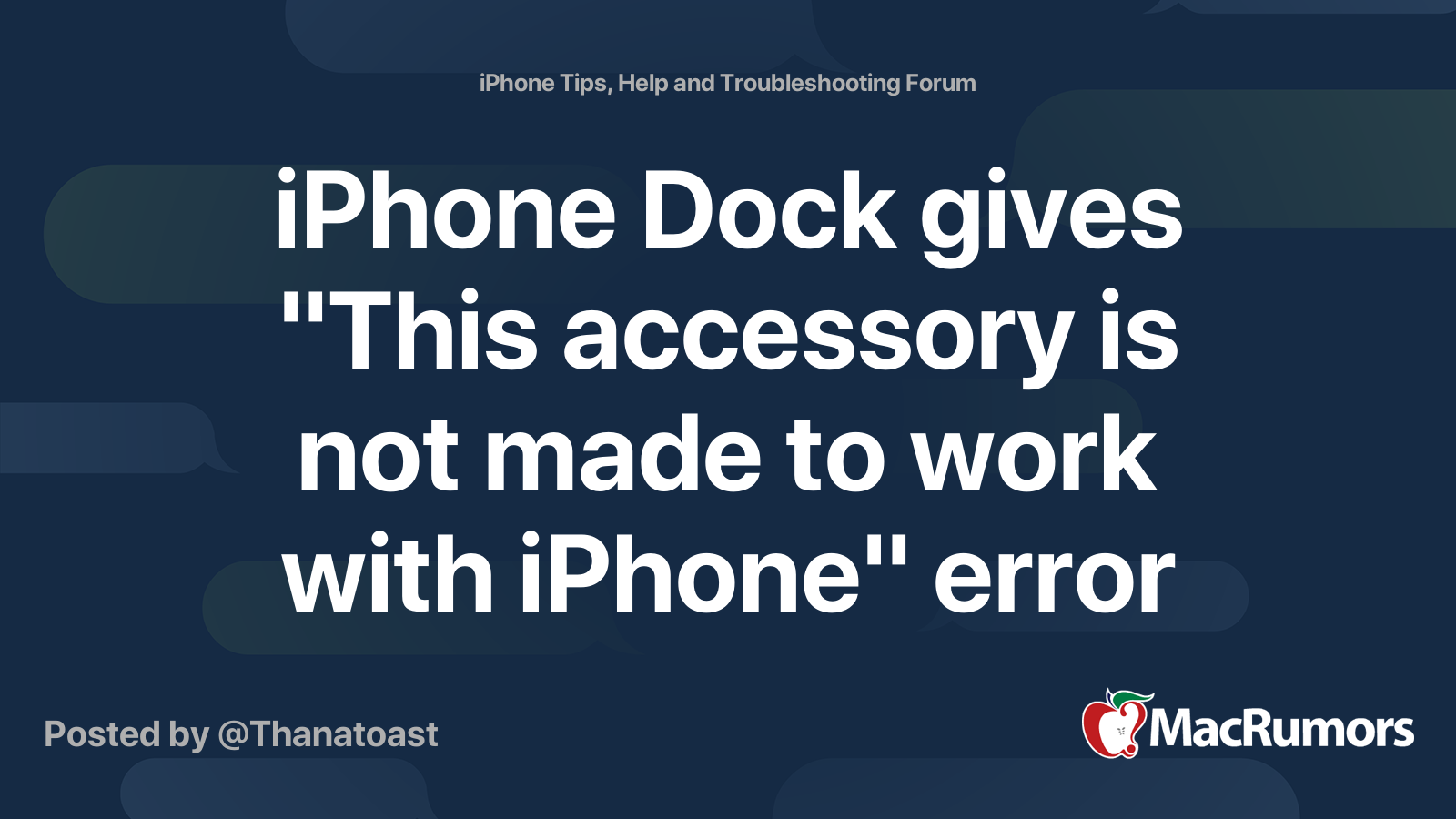 iPhone Dock gives 