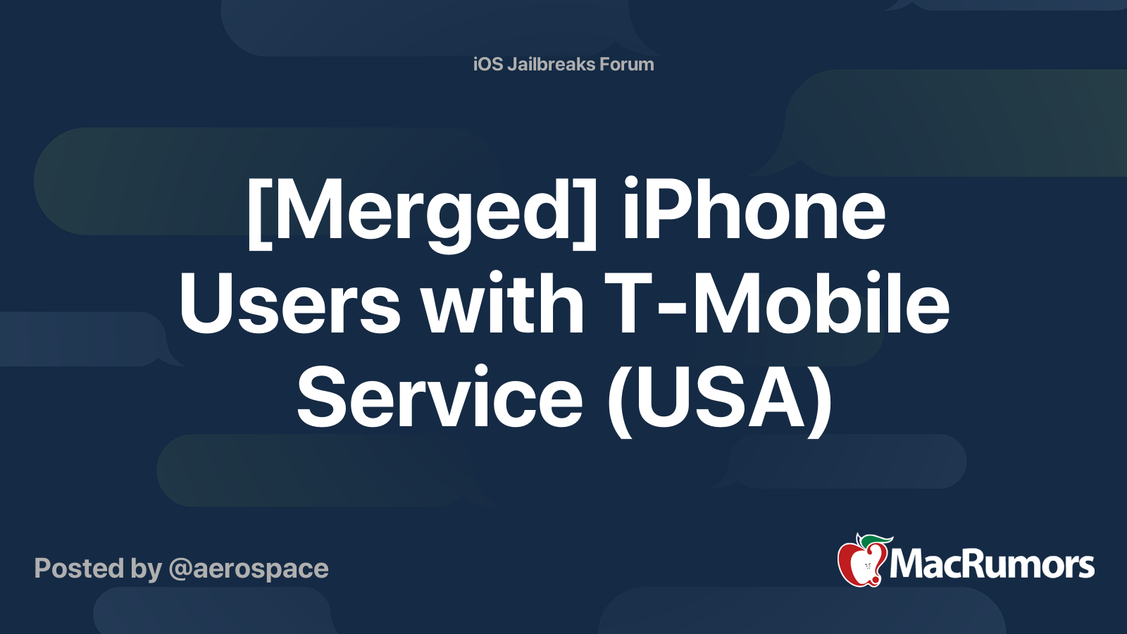 [Merged] iPhone Users with T-Mobile Service (USA) | MacRumors Forums