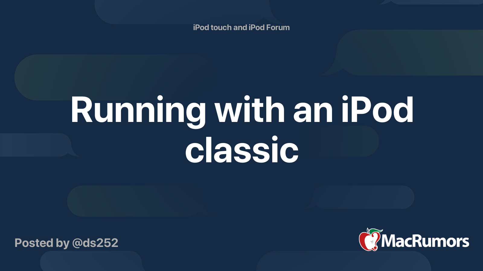 Running with an iPod classic | MacRumors Forums