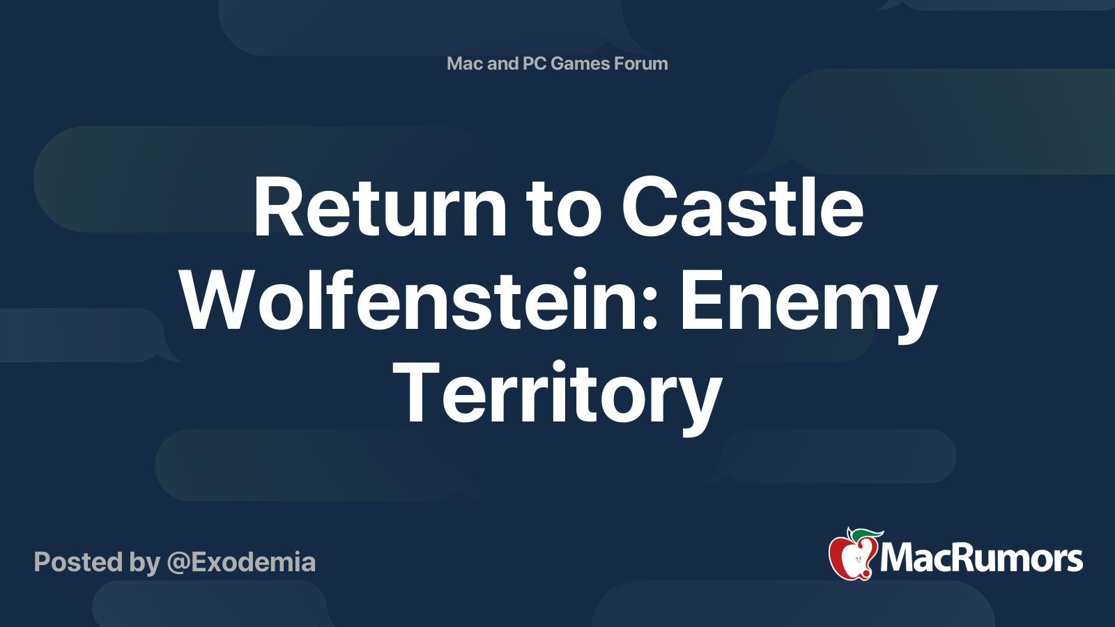 Return to castle wolfenstein enemy territory mac download full