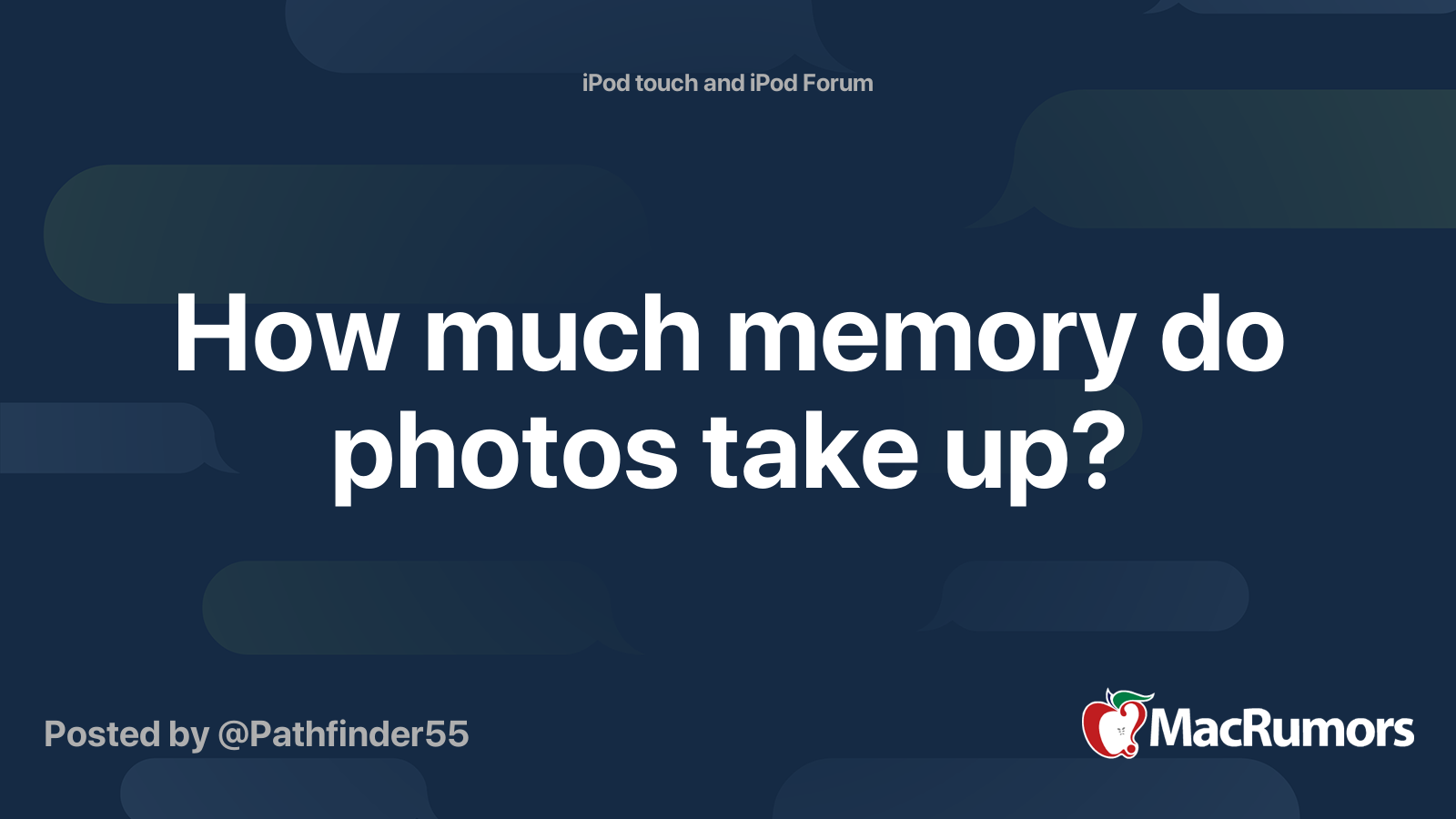 How much memory do photos take up macrumors forums