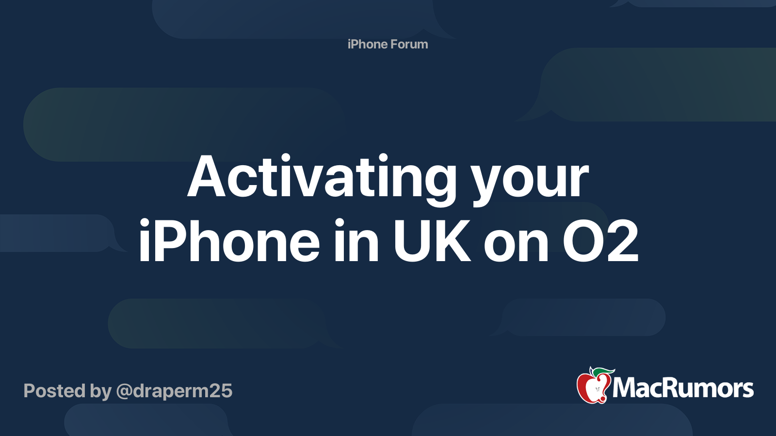 Activating your iPhone in UK on O2 MacRumors Forums