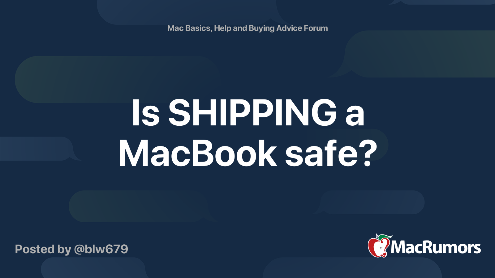 Is SHIPPING a MacBook safe? MacRumors Forums