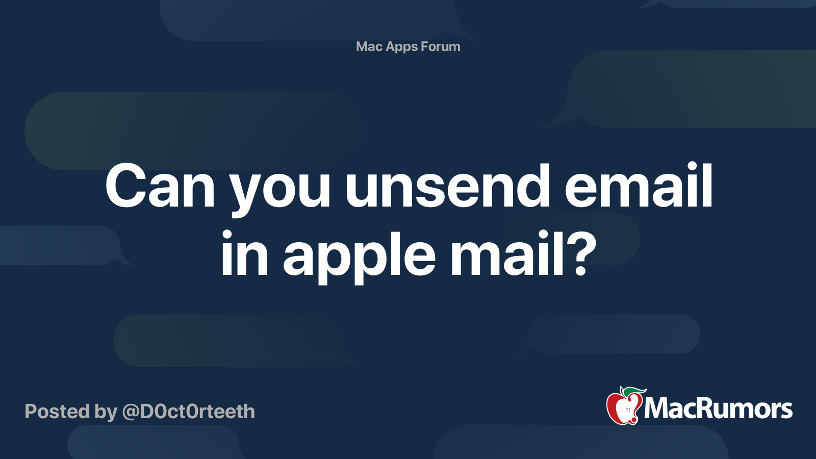 can you unsend email in icloud