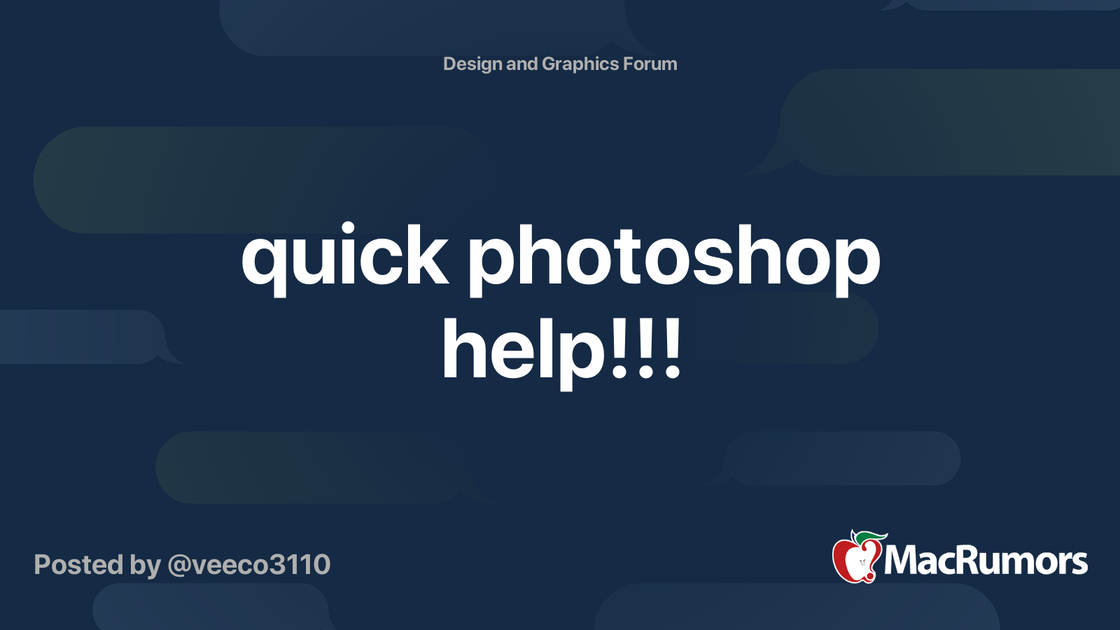 quick photoshop help!!! | MacRumors Forums
