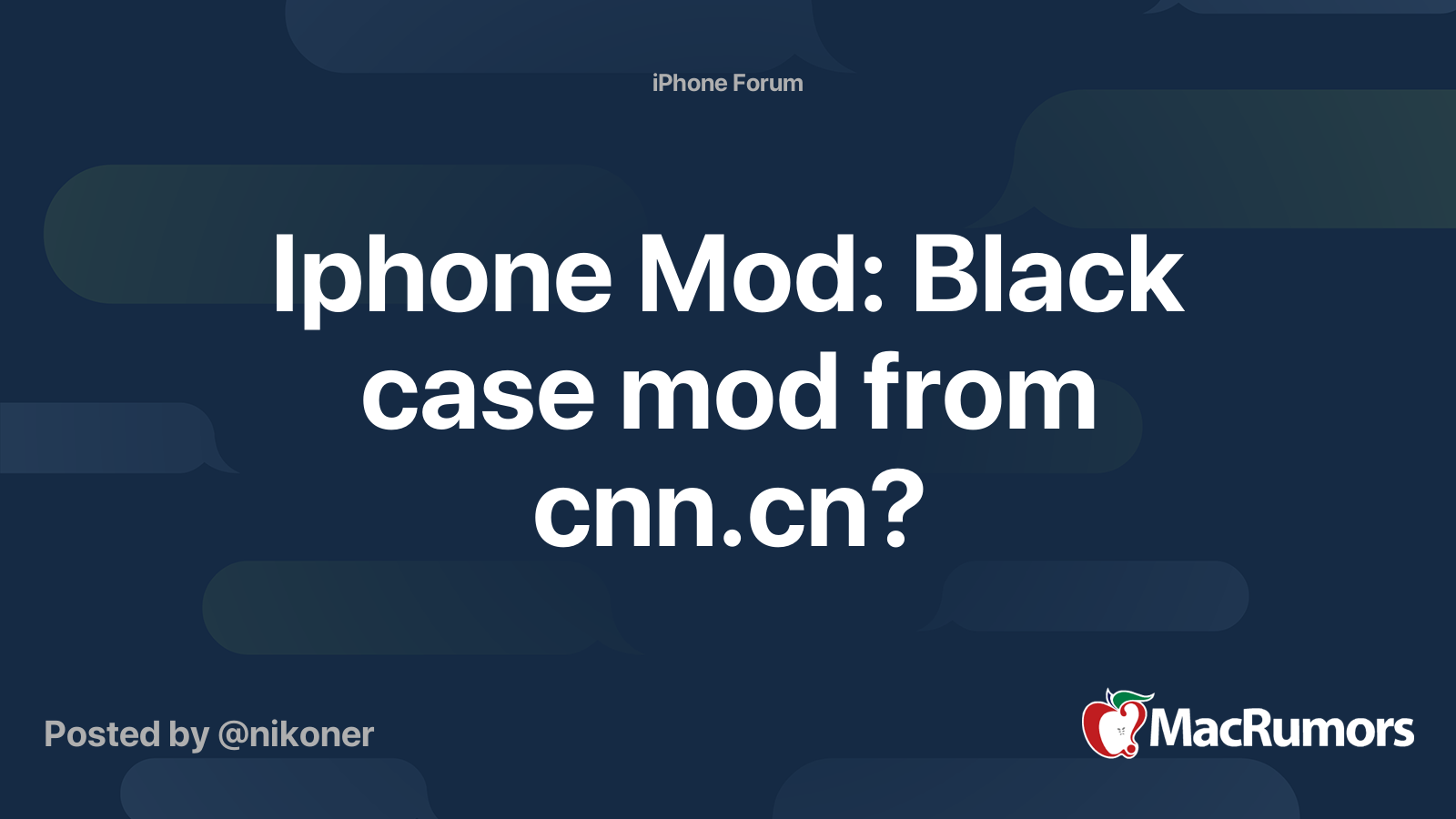 Iphone Mod Black Case Mod From Cnn Cn Macrumors Forums