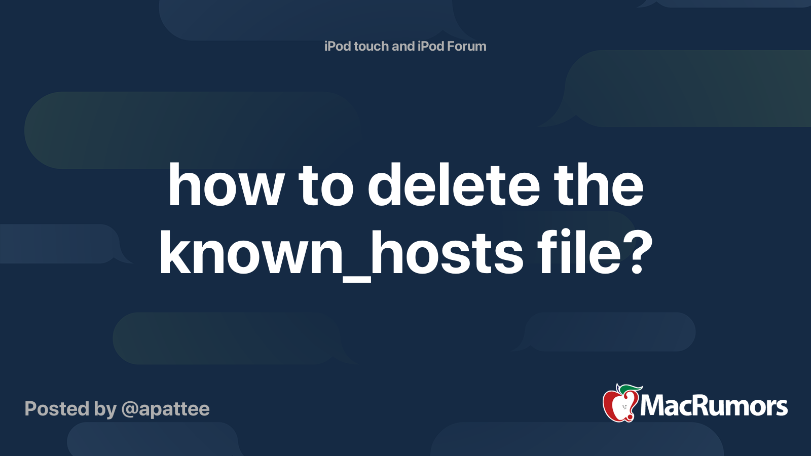 how to delete known_hosts file on mac