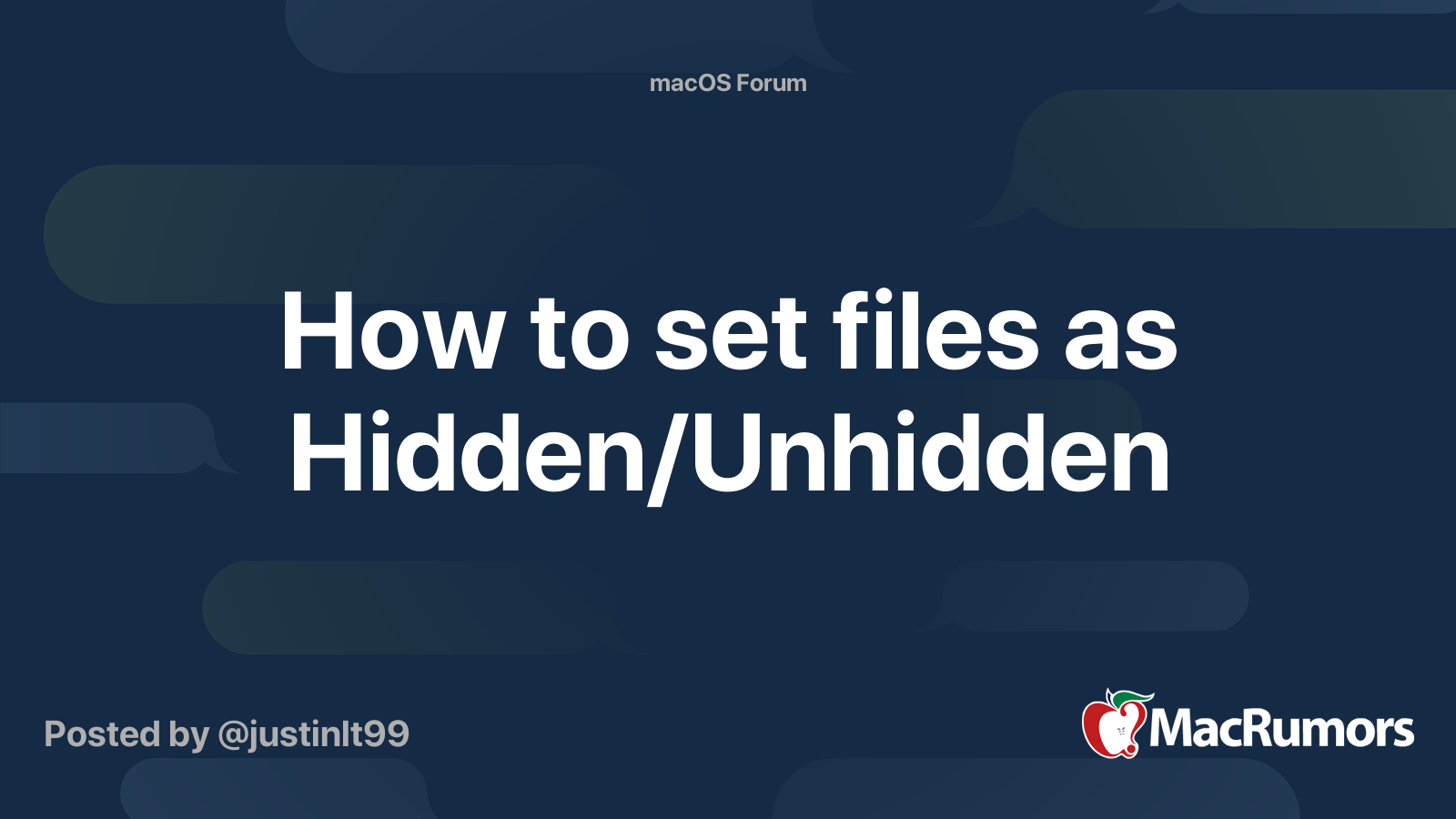 how to make a hidden file unhidden mac