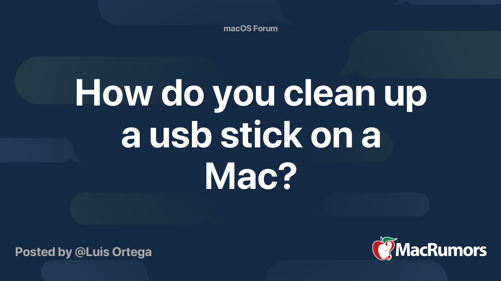 how-do-you-clean-up-a-usb-stick-on-a-mac-macrumors-forums