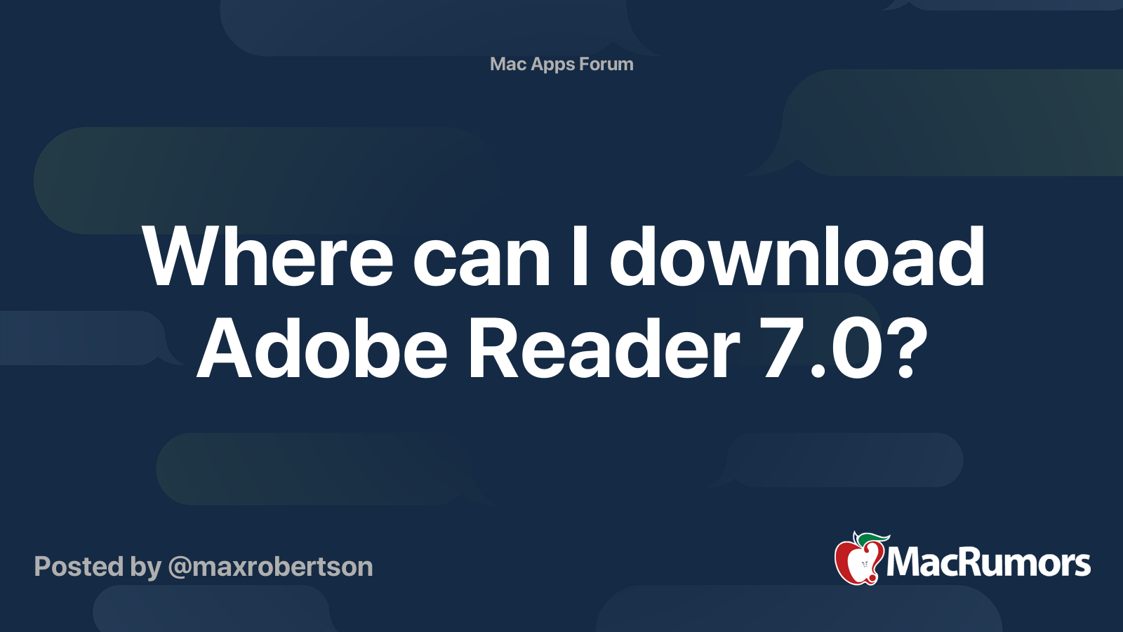 Adobe Reader 7 Mac Download