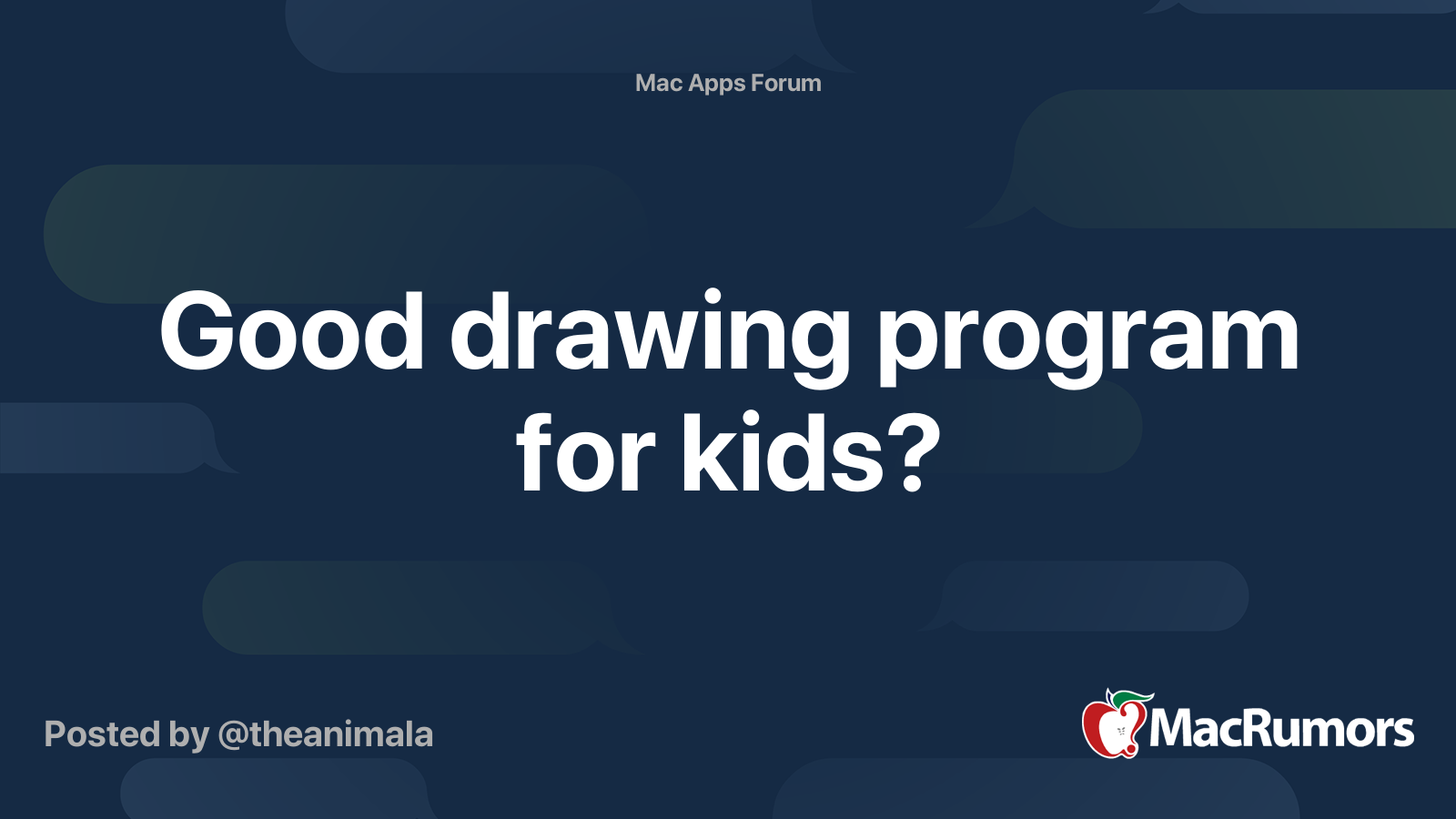 Good drawing program for kids? MacRumors Forums