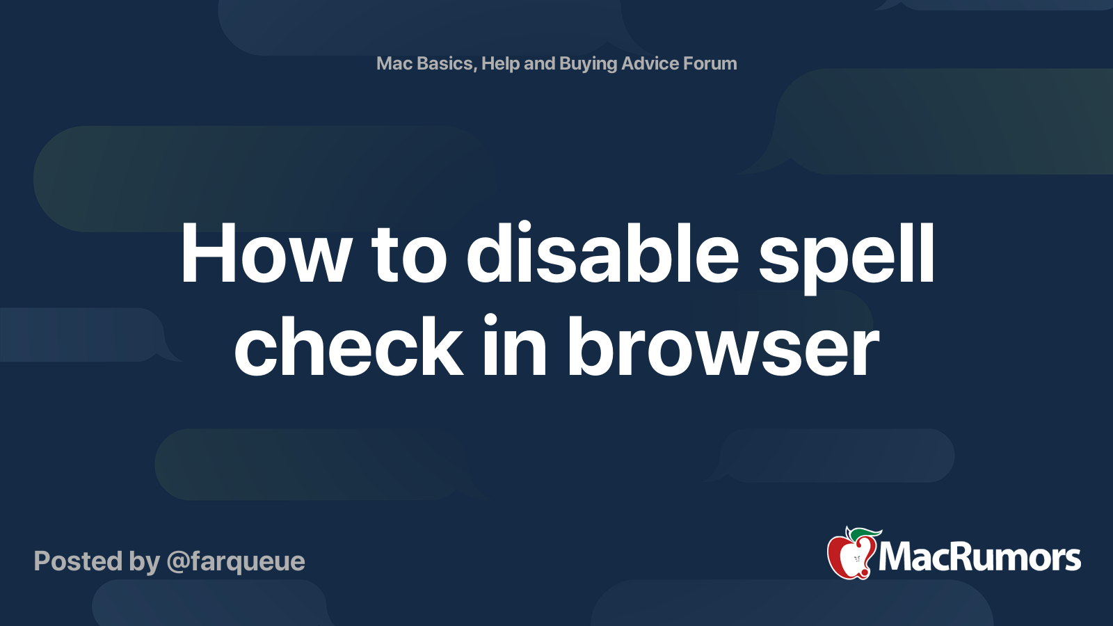 how-to-disable-spell-check-in-browser-macrumors-forums