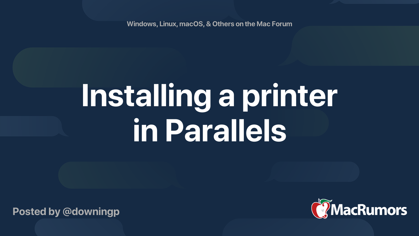 Installing a printer in parallels macrumors forums
