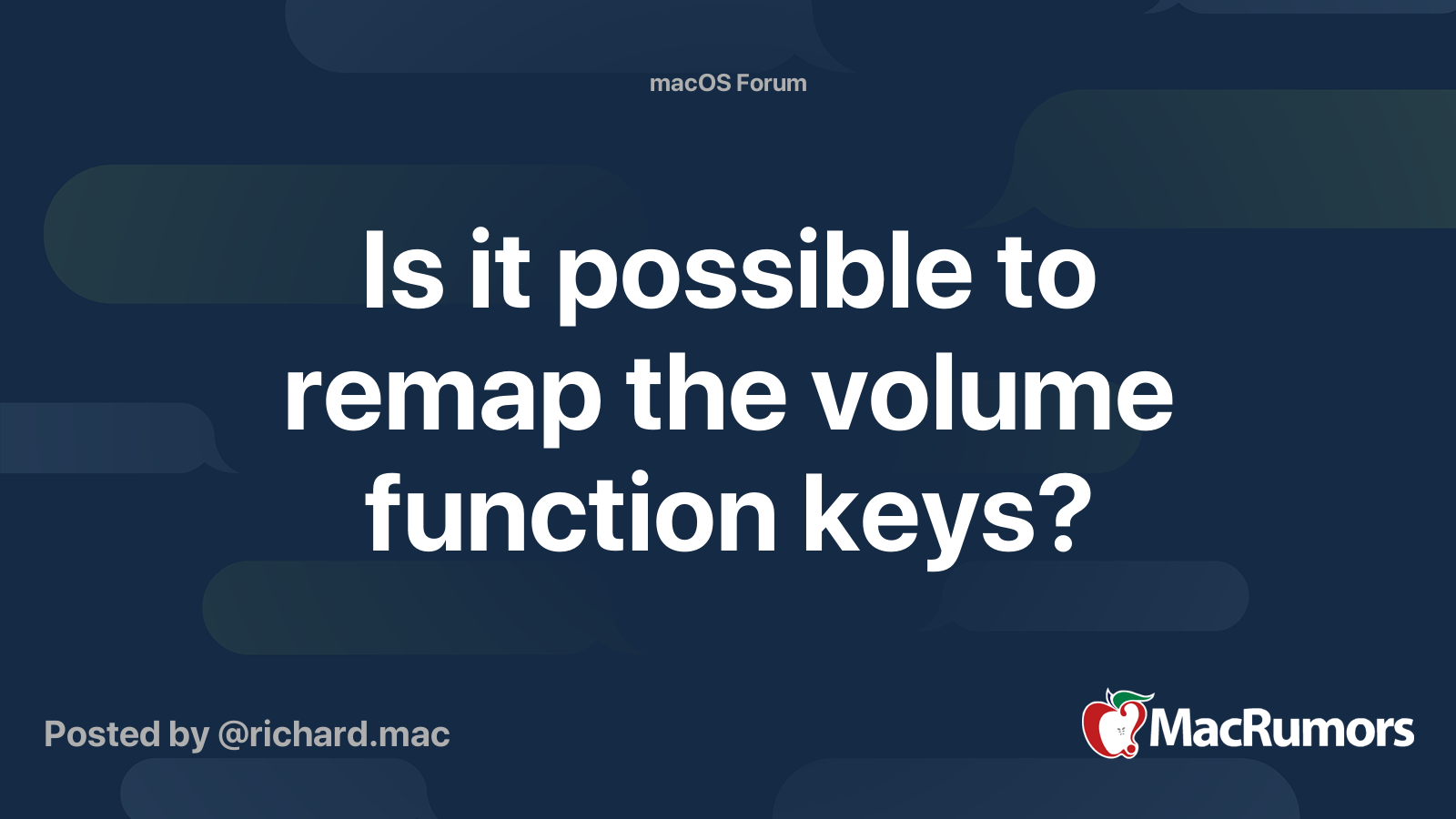 Is it possible to remap the volume function keys macrumors forums