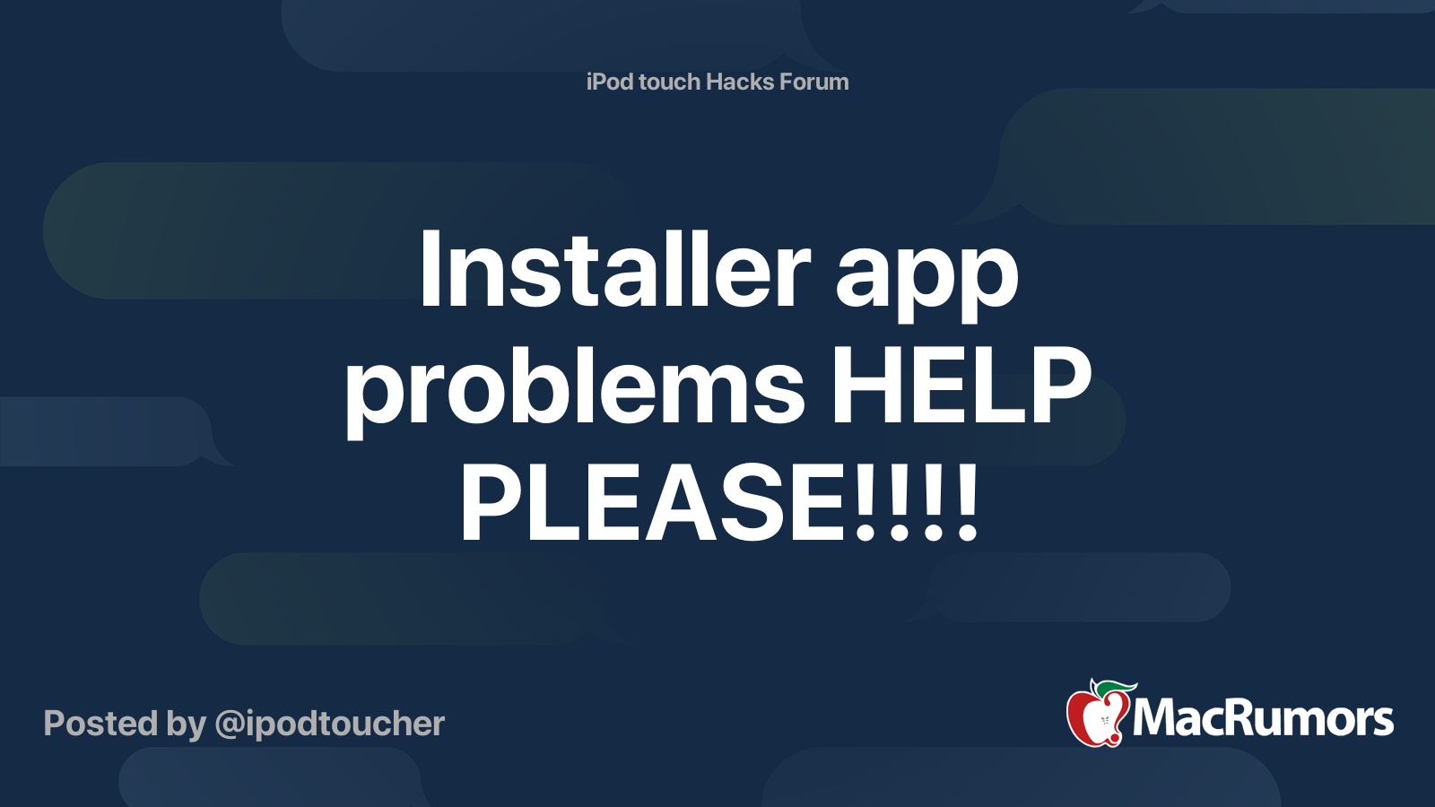 Installer app problems HELP PLEASE!!!! | MacRumors Forums
