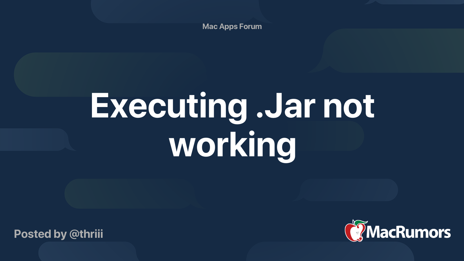 Executing .Jar not working MacRumors Forums