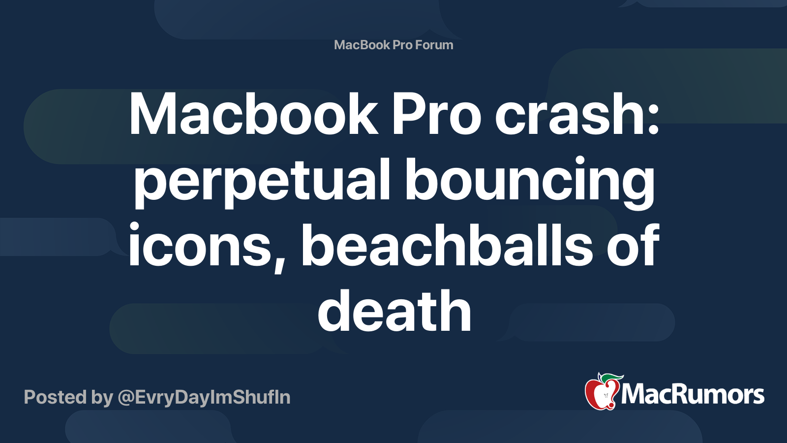 Macbook Pro crash perpetual bouncing icons, beachballs of death
