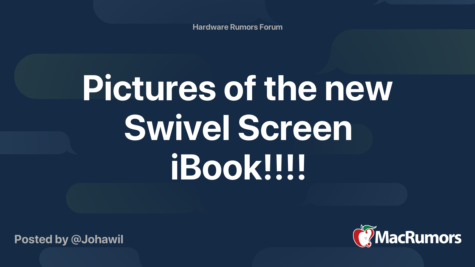 Pictures of the new Swivel Screen iBook!!!! | MacRumors Forums