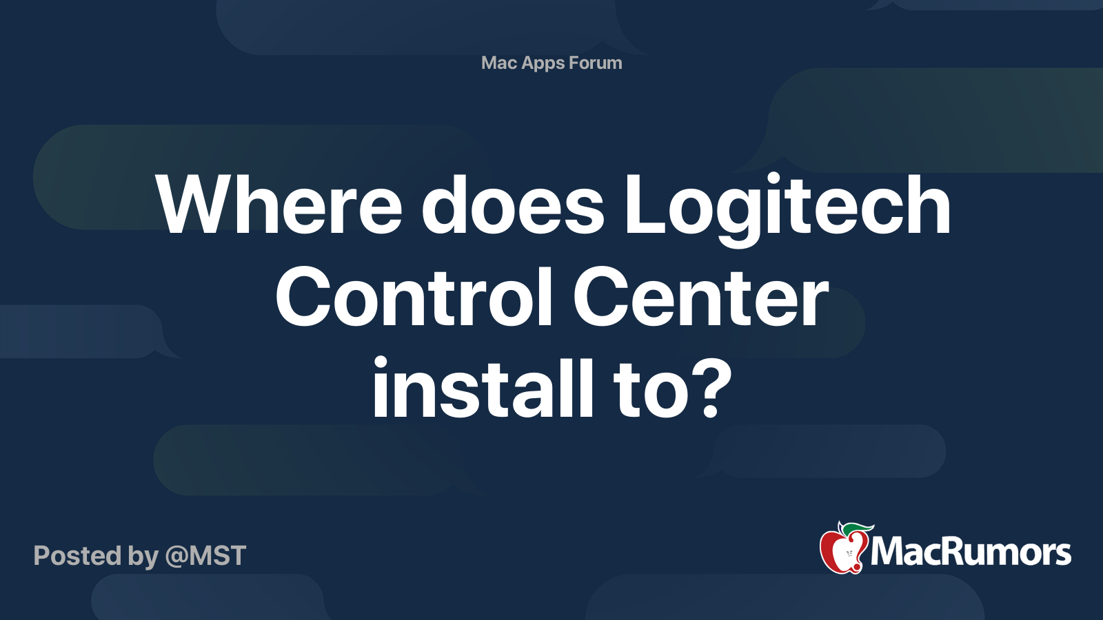 I de fleste tilfælde lunken Ved Where does Logitech Control Center install to? | MacRumors Forums