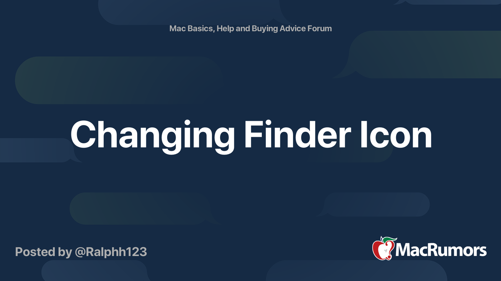 Changing Finder Icon | MacRumors Forums