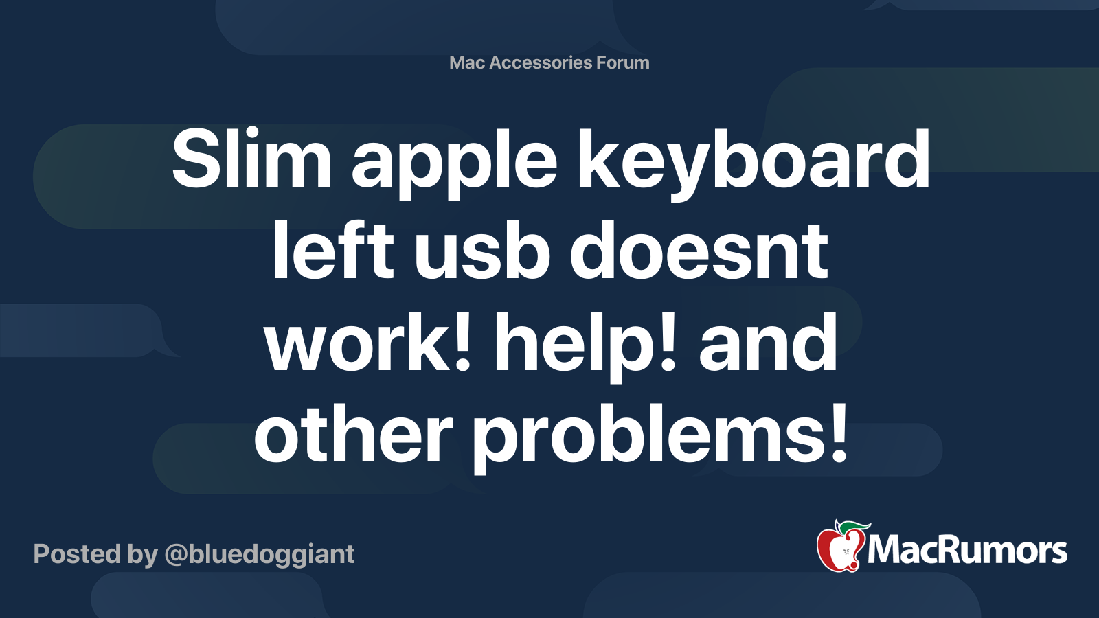 Slim apple keyboard left usb doesnt work! help! and other problems