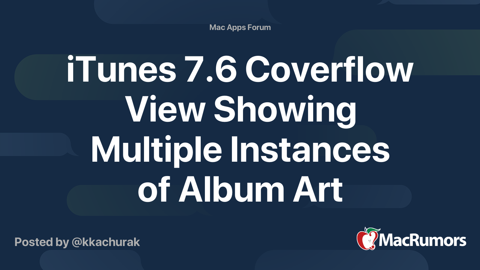 iTunes 7.6 Coverflow View Showing Multiple Instances of Album Art ...