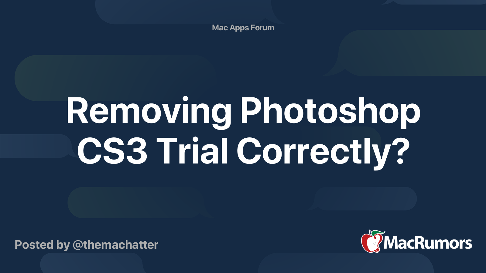 removing photoshop cs3 trial correctly