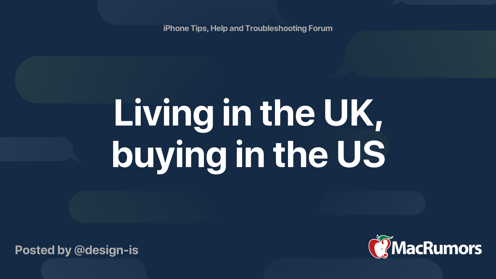 Living in the UK, buying in the US MacRumors Forums