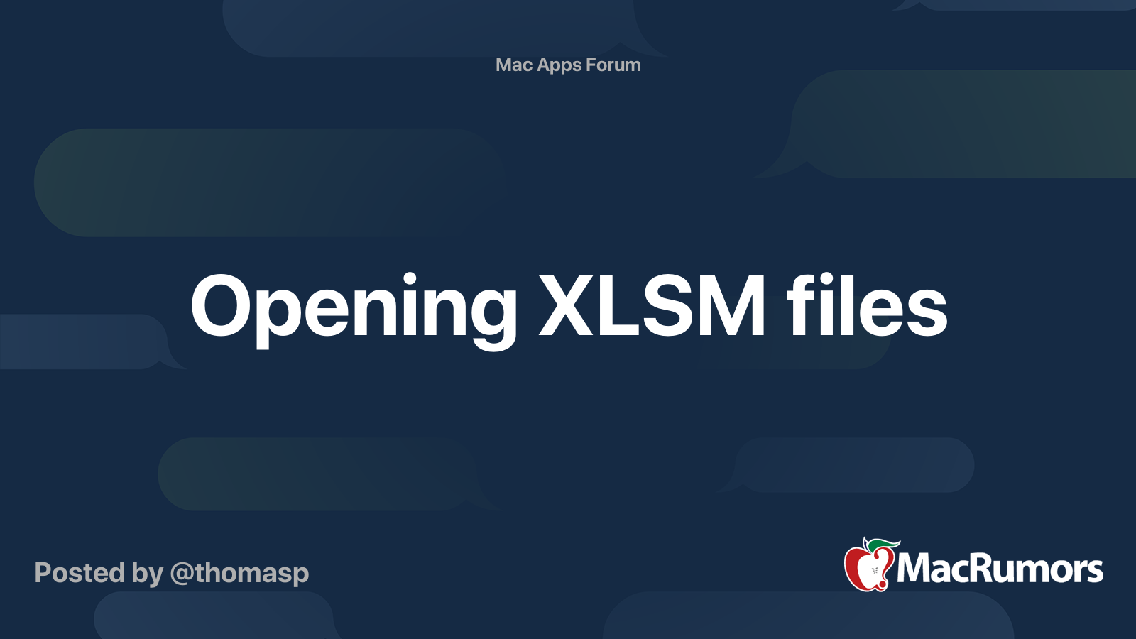 Opening xlsm files macrumors forums