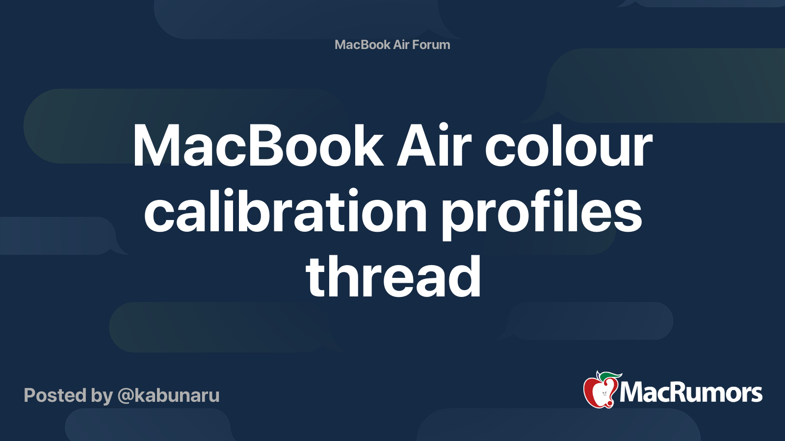 MacBook Air colour calibration profiles thread MacRumors Forums
