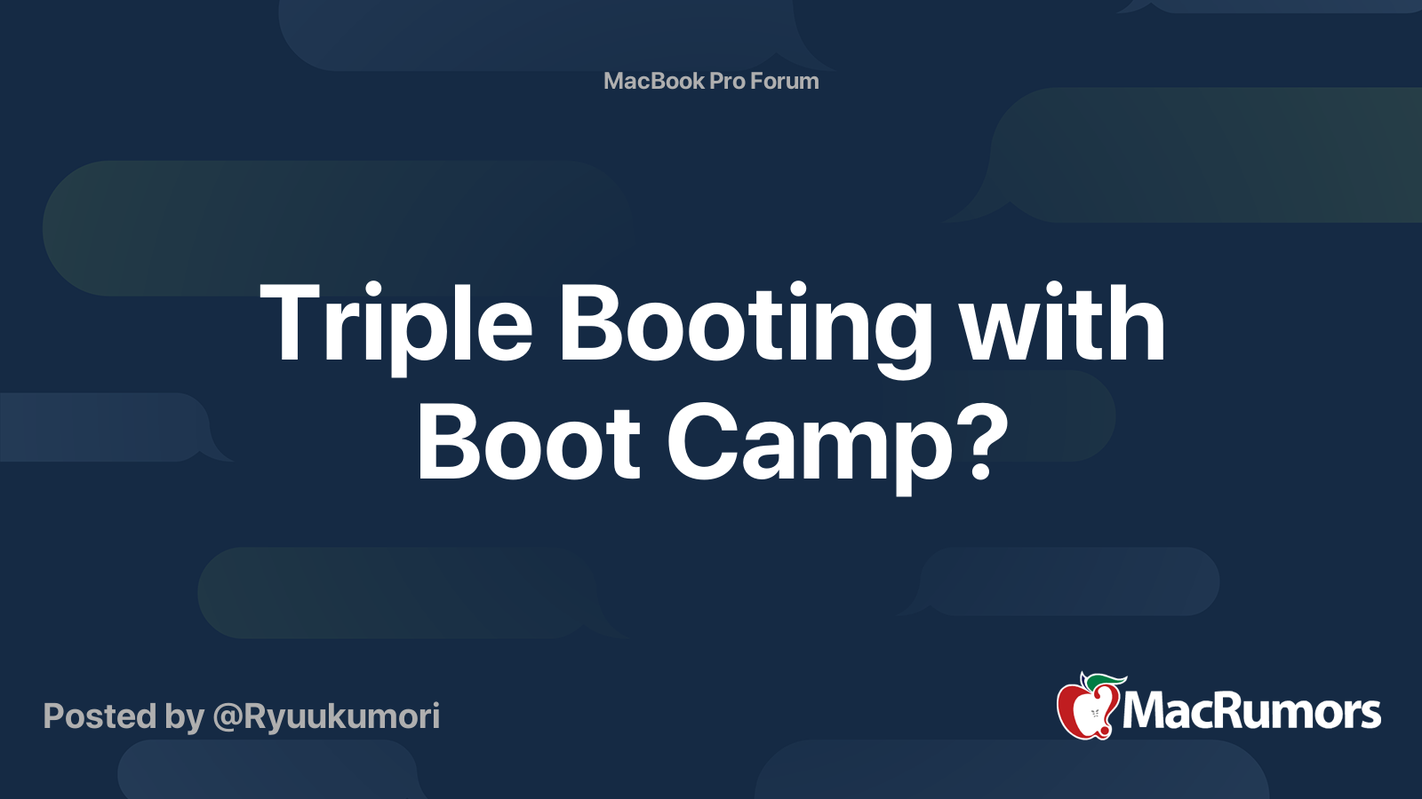 Triple Booting with Boot Camp? | MacRumors Forums
