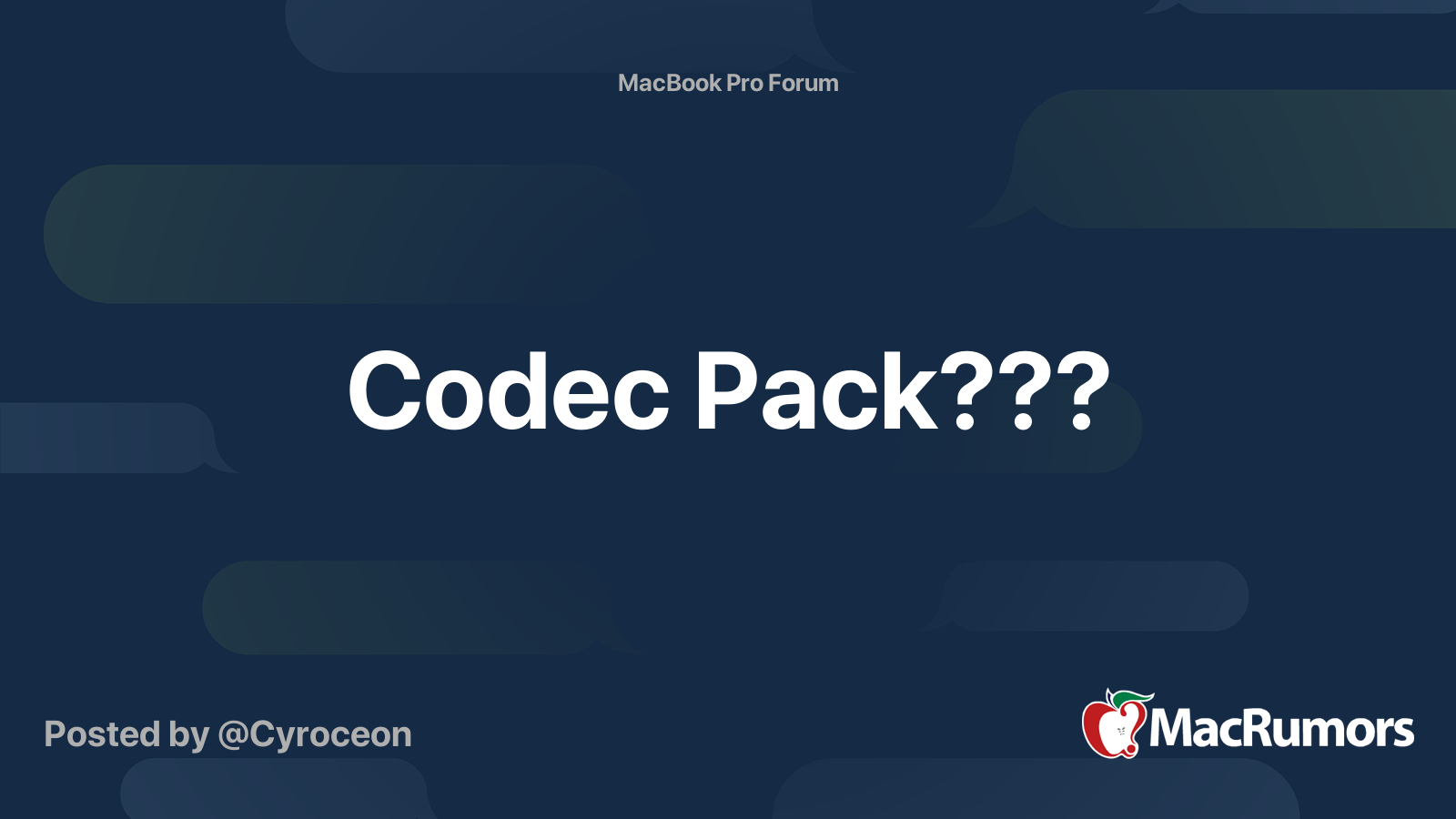 Community Codec Pack For Mac