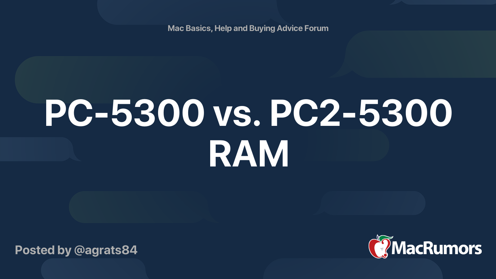 Pc 5300 Vs Pc2 5300 Ram Macrumors Forums