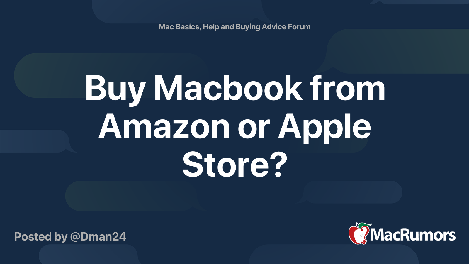 Buy Macbook from Amazon or Apple Store? MacRumors Forums