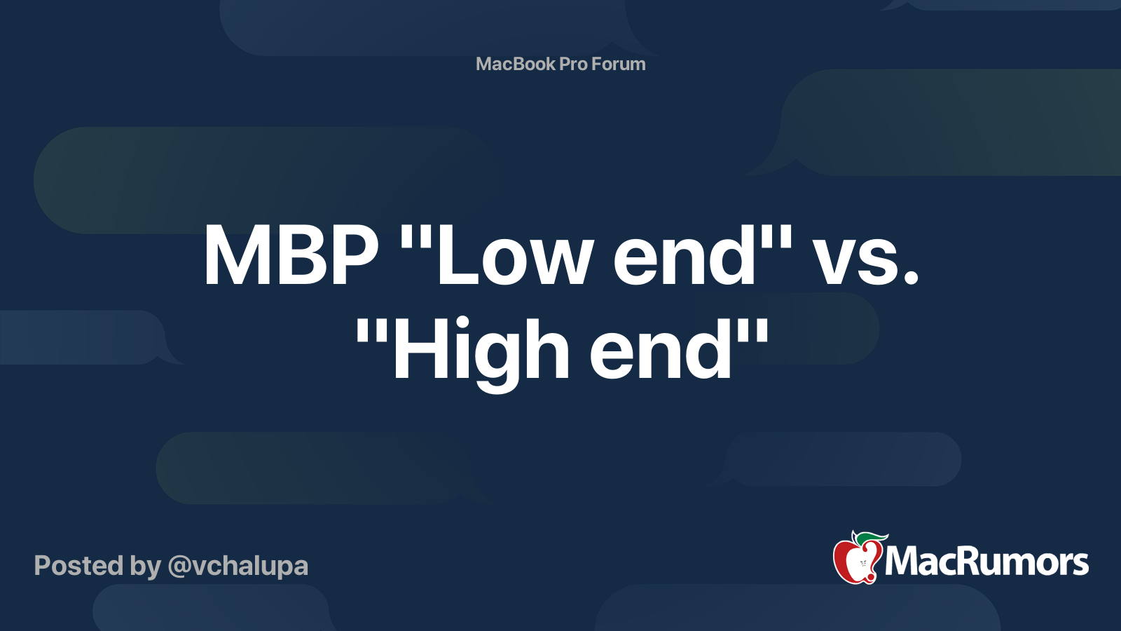 MBP "Low end" vs. "High end" MacRumors Forums