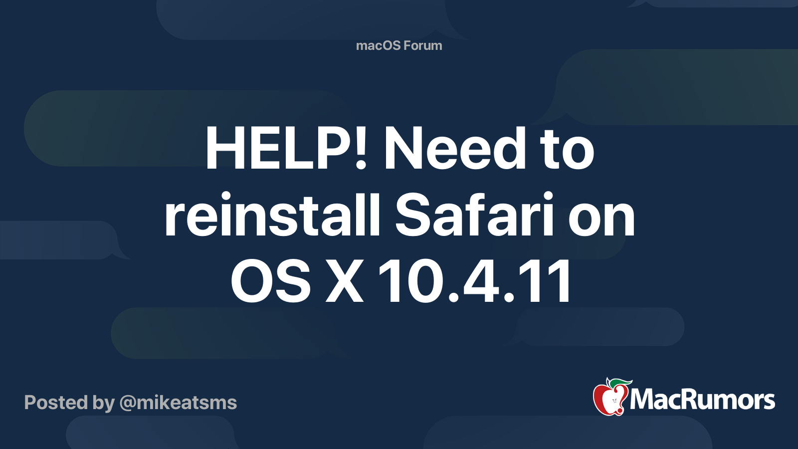 Safari Update For Mac Os X 10 4 11