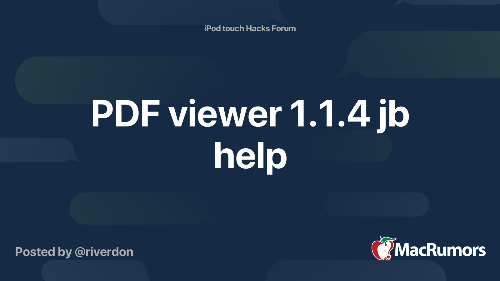PDF viewer 1.1.4 jb help | MacRumors Forums