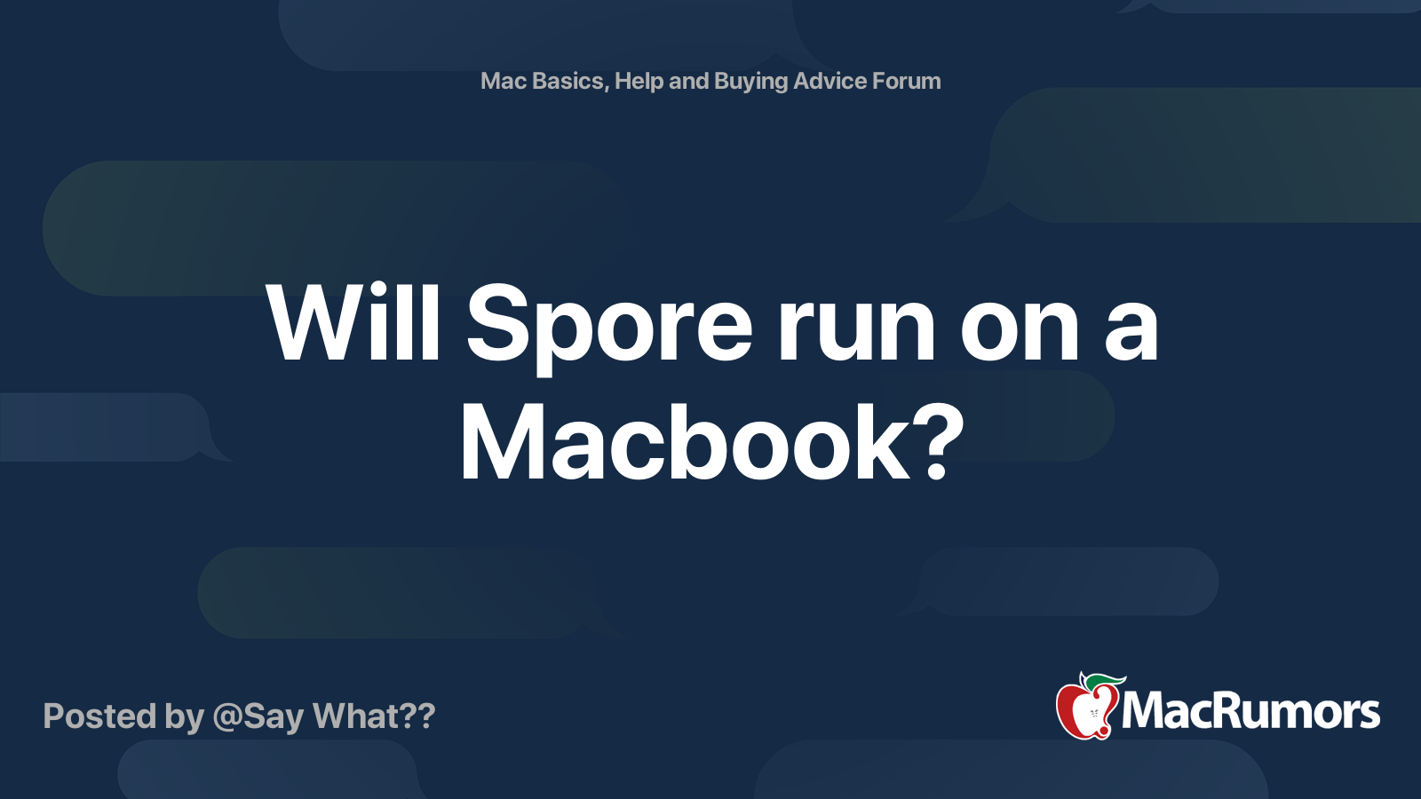 Spore mac os x