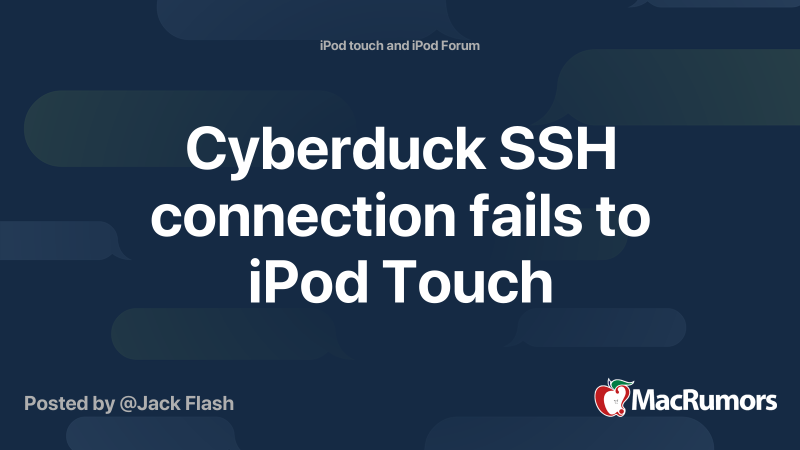 connect iphone cyberduck connection refused