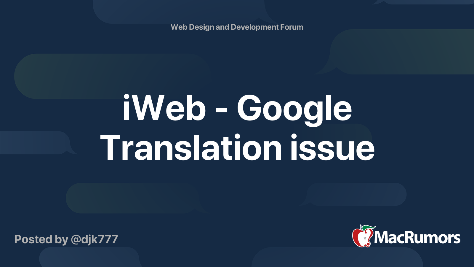 i Google Translation issue MacRumors Forums