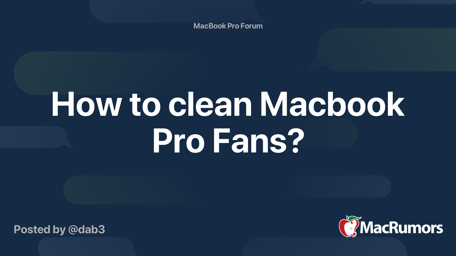 How to clean Macbook Pro Fans? | MacRumors Forums