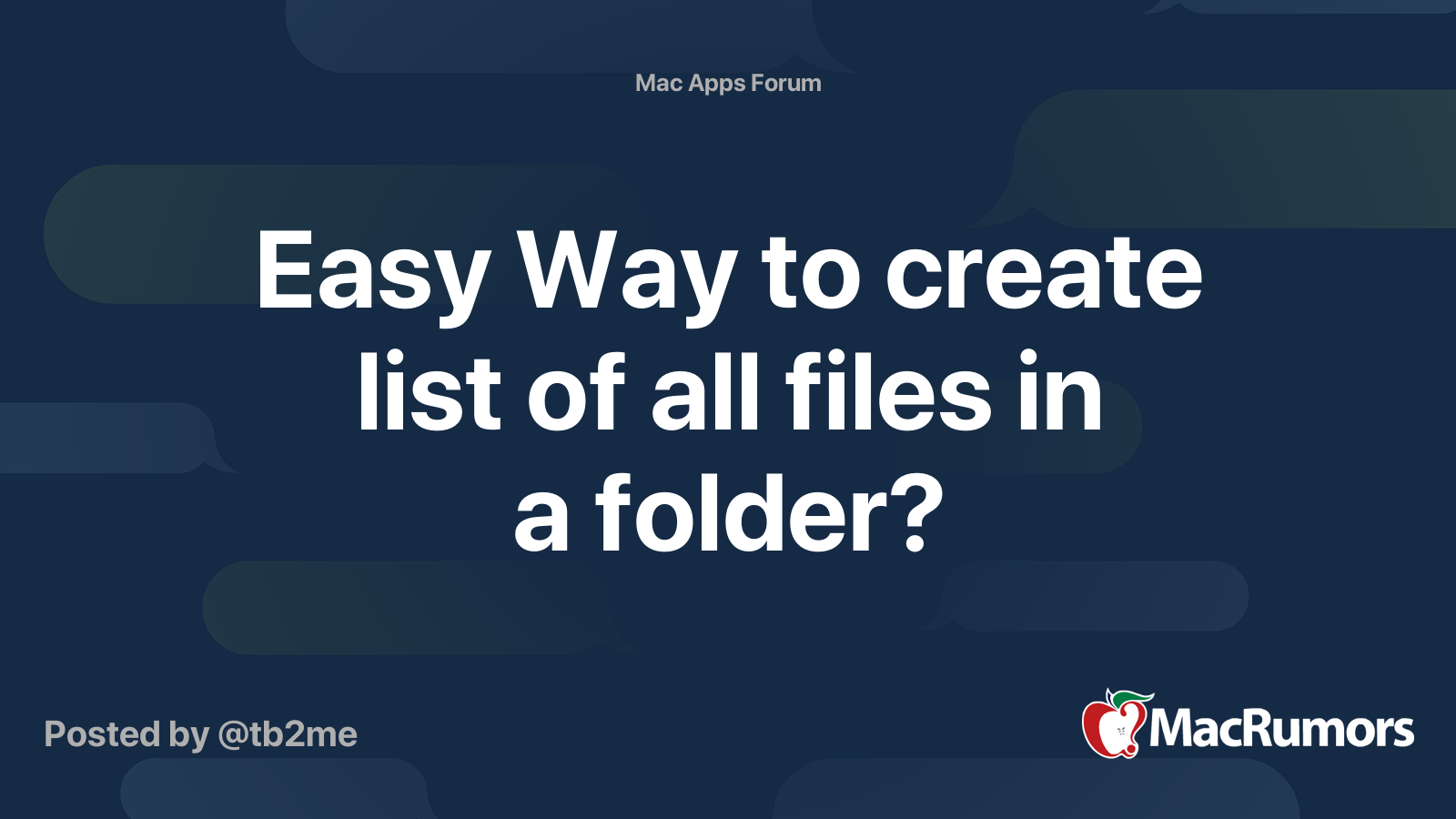 easy-way-to-create-list-of-all-files-in-a-folder-macrumors-forums